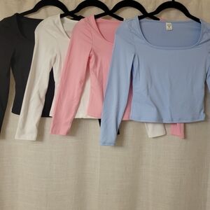 SHEIN Kid's Long Sleeve Tops - Set Of 4